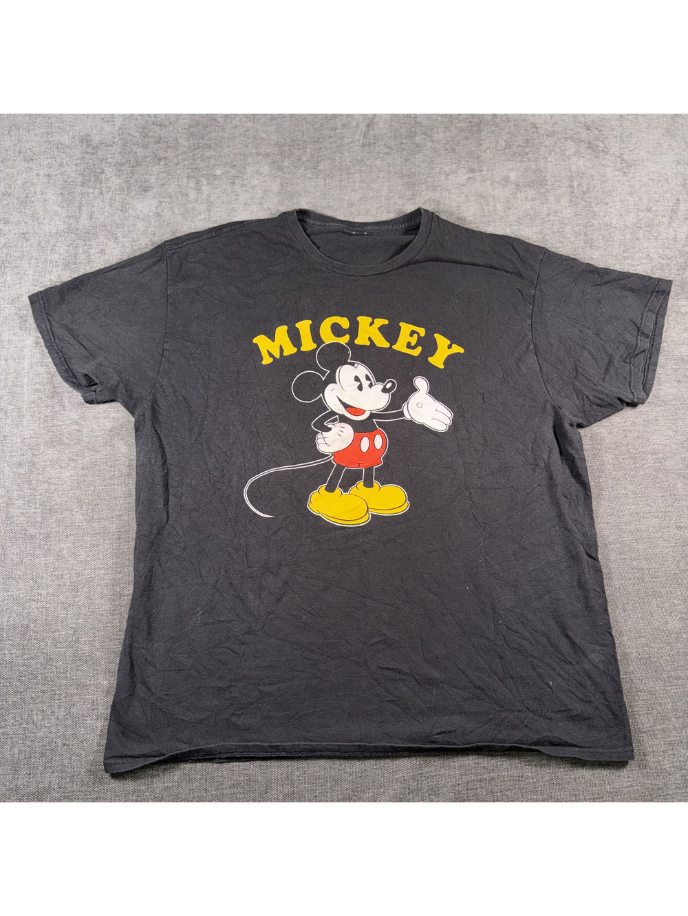 Vintage Mickey Mouse Graphic T-Shirt Black